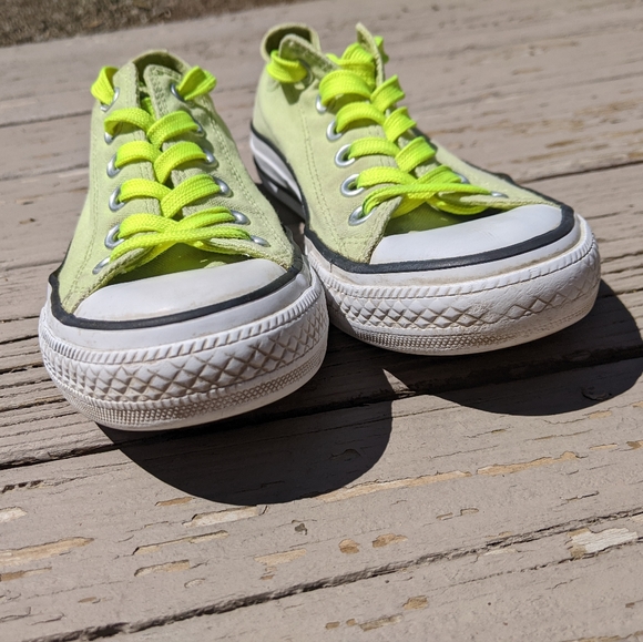 Y2K Vintage Unisex Neon Green Converse All Stars - Picture 8 of 11